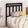 Tête de lit Noir 96x4x100 cm Bois massif de pin