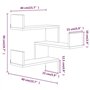 vidaXL Scaffale Parete Angolo Rovere Anticato 40x40x50cm Multistrato