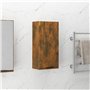 vidaXL Mobile da Bagno a Parete Rovere Fumo 32x20x67 cm