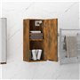 vidaXL Mobile da Bagno a Parete Rovere Fumo 32x20x67 cm