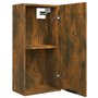 vidaXL Mobile da Bagno a Parete Rovere Fumo 32x20x67 cm