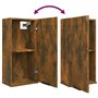 vidaXL Mobile da Bagno a Parete Rovere Fumo 32x20x67 cm