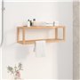 vidaXL Porte-serviettes mural en bois massif de noyer pour salle de bain - Accessoire de salle de bain - Porte-serviettes mural 