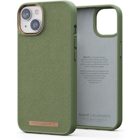 Njord Collections Comfort+ Coque de téléphone - Compatible avec iPhone 14 Plus - Suède de Haute qualité - Matériau recyclé - Pro