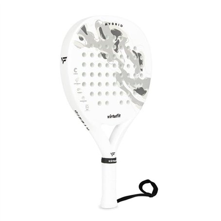VirtuFit Raquette de padel hybride - Blanc - Gris