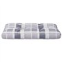 vidaXL Coussin de Palette Motif à Carreaux Gris 70x40x12 cm Tissu, Coussin, Coussin de canapé, Coussin de Chaise, Coussin extéri