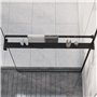 vidaXL Étagère de douche pour paroi de douche à l'italienne Noir 80 cm