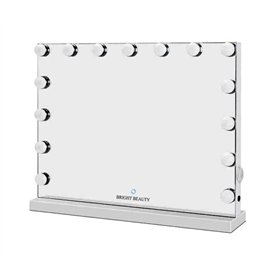 Bright Beauty Vanity - Namira - 58x46cm - Miroir de Maquillage avec éclairage - Blanc - Miroir Hollywood - Intensité Variable