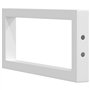 vidaXL Supports d'étagères pour lavabo 2 pcs blanc rectangulaire acier, support mural, support d'étagère mural, support de fixat
