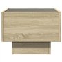 vidaXL Table d'appoint avec miroir LED Infinity – Table basse moderne en chêne Sonoma avec lumières RVB et bois d'ingénierie – 4