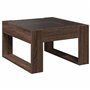 vidaXL Table basse en chêne marron avec miroir LED Infinity – Bois d'ingénierie, lumières RVB, 50 x 53 x 30 cm, décoration de sa