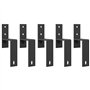 vidaXL Supports de dérivation pour portes de grange 5 pcs rails plats