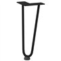 vidaXL Pieds de table en forme d'épingle à cheveux 4 pcs noir 30 cm