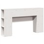 vidaXL Tête de lit avec Rangement Blanc 160 cm Bois Massif de pin, tête de lit en Bois, tête de lit avec Rangement, tête de lit 