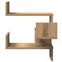vidaXL Étagères d'angle murales 2 pcs chêne Artisanal 40x40x49,5 cm, étagère Murale, étagère Suspendue, étagère Murale Suspendue