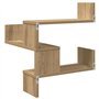 vidaXL Étagères d'angle murales 2 pcs chêne Artisanal 40x40x49,5 cm, étagère Murale, étagère Suspendue, étagère Murale Suspendue