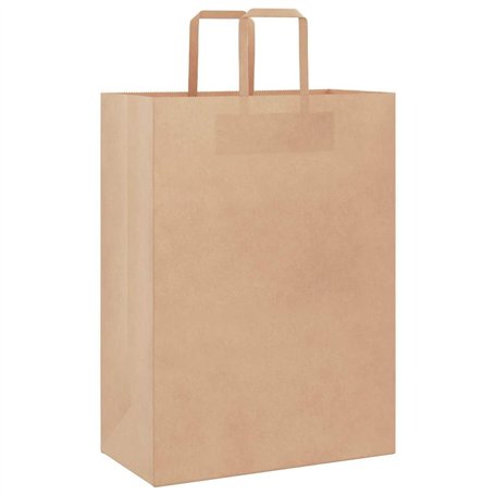 vidaXL Sacs en Papier Kraft 50 pcs avec poignées Marron 32x17x44 cm