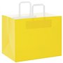 vidaXL Sacs en Papier Kraft 50 pcs avec poignées Jaune 32x22x24 cm