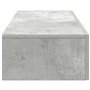 vidaXL Étagère Murale avec tiroirs Gris béton Bois d'ingénierie