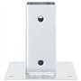 vidaXL Bases de poteau carrées 12 pcs argent 71x71 mm acier galvanisé, base de clôture en béton, base de poteau de clôture, supp