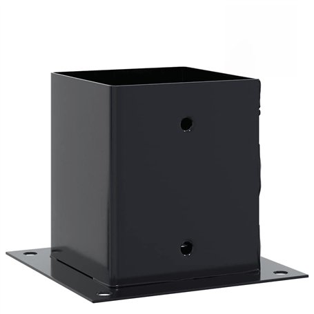 vidaXL Bases de poteau carrées 4 pcs anthracite 101x101 mm
