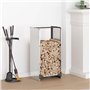 vidaXL Portant de Bois de Chauffage 40x30x80 cm Acier Inoxydable