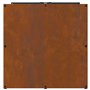 vidaXL Étagère à Bois 40x40x40 cm Acier résistant aux intempéries, Support à bûches de cheminée, Support à bûches, Support à bûc