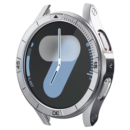 Spigen Bezel Tune Pro Styling Bague de Lunette Compatible avec Samsung Galaxy Watch 7 44mm Lunette Anneau de Couverture adhésif