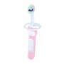 MAM Brosse à dents Baby's Brush C147 avec manche court et anneau de sécurité pour bébé à partir de 6 mois Rose