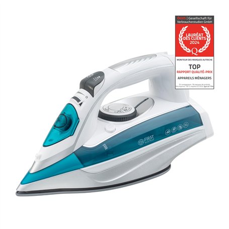 TZS First Austria Fer à repasser vapeur I 3100W I Semelle en céramique I Auto-nettoyage I Vapeur verticale I Anti-calcaire I Rep