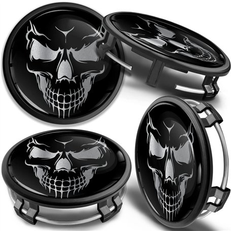 SkinoEu 4 x 75mm Enjoliveur Cache Moyeux Capuchon Compatible avec Mercedes Centre de Roue pour Alliage Jantes B66470207 / B66470