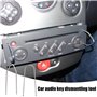 LYITZW 4 Pcs Clé Extraction autoradio Clés d'extraction de démontage autoradio tiroir Outil de déverrouillage d'autoradio Acier 