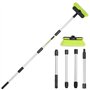 165cm Brosse Lavage Voiture Telescopique Kit Nettoyage Voiture Extérieur Poils Doux Balai de Lavage avec 4 Places Tenues à la Ma
