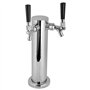 Distributeur Boisson Double, Tireuses à Bière, 3 Po Diamètre Colonne Distributeur Robinet de Tour Bière d'Acier Inoxydable avec 