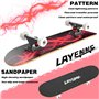 LAYENNE Skateboard Skateboard complet professionnel de 31 x 8 pouces, planche à skateboard 7 couches, support ABEC-11, convient 