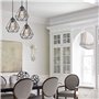 iDEGU 3 Lampes Lustre Suspension Luminaire Industrielle Plafonnier Rétro en Métal Suspension Abat-Jour Design Cage E27 Lampe de
