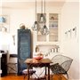 iDEGU 3 Lampes Lustre Suspension Luminaire Industrielle Plafonnier Rétro en Métal Suspension Abat-Jour Design Cage E27 Lampe de
