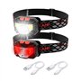 MakeTheOne Lot de 2 lampes frontales LED rechargeables ultra légères pour adultes et enfants