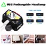 MakeTheOne Lot de 2 lampes frontales LED rechargeables ultra légères pour adultes et enfants, 6 modes d'éclairage blanc et rouge