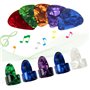 AUGSUN 30Pcs Protège Doigts Guitare en Silicone avec Mediator Guitare Electrique Médiators du Pouce Médiators du Doigt, Doigtier