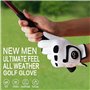 Lot de 2 gants de golf pour homme main gauche en cuir avec marqueur de balle - Gants doux et confortables - Poignées sportives -