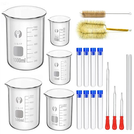 ZEEROQOLAB Ensemble de Bécher en Verre