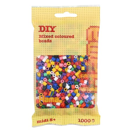 Hama - Loisir Créatif Midi Sachet 1000 Perles Base Mix 10 Couleurs