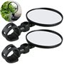 Ziyero 1 Paire Mini Miroir Réflecteur Convexe Universal Cyclisme Vélo Guidon Rétroviseur Miroir Réflecteur Rotation 360 Degrés A