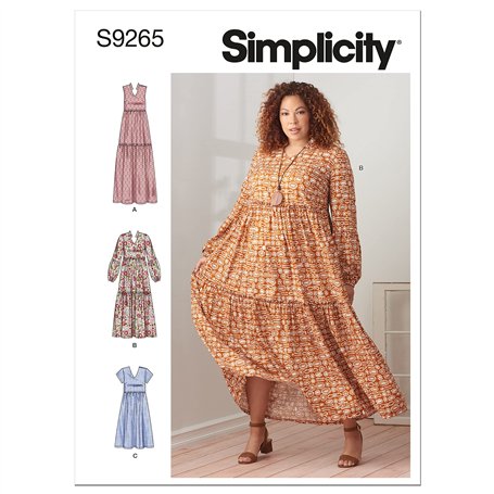 SIMPLICITY SS9265A Robe grande taille A (XXS-XS-S-M-L-XL-XXL)