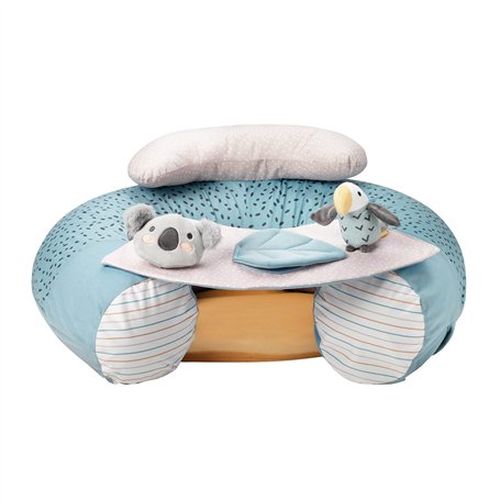Nuby Sit-Me-Up – Siège pour bébé Animal Adventures | Siège de sol interactif et gonflable | Plateau amovible | Lavable en machin