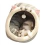 Benares Lit pour Chat - Tapis De Grotte Lavable | Lit Niche pour Chat D'intérieur | Lit pour Chat Grotte De Chat Maison | Lit Co