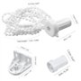 2 Ensembles 17 mm Enrouleur Perle Ajustable Store Enrouleur Embrayage Chaîne de Store Enrouleur Attache Store sans Percage pour 