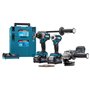 Pack de 3 outils (DF001G + GA005G + TD001G) 40 V + 2 batteries 4Ah + chargeur + coffret MAKPAC - MAKITA - DK0125G301