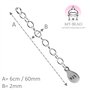 My-Bead Extension Chaîne 6cm Argent 925 pour Colliers et Bracelets Qualité par Bijoutier DIY